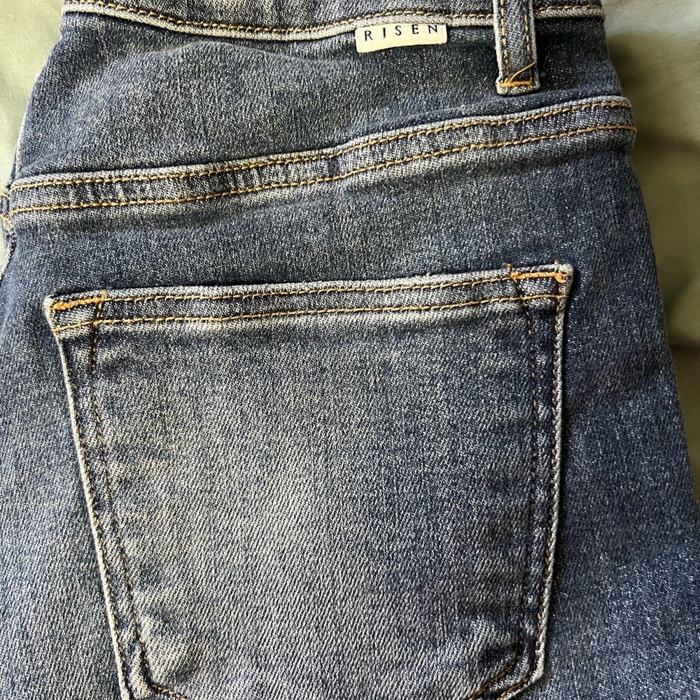 Risen skinny cropped jeans